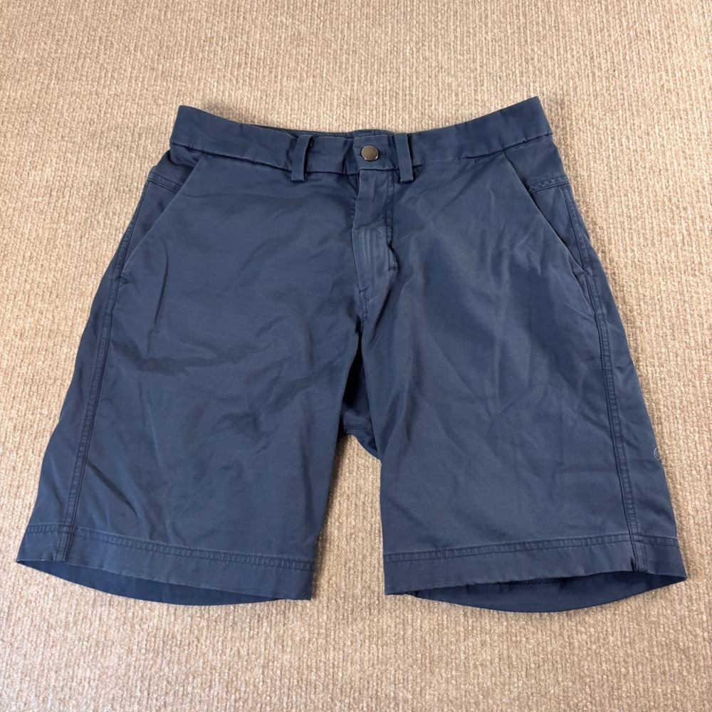 Lululemon Navy Blue 9" Slim Fit Commission Shorts Men's Size 28 EUC LM7927S